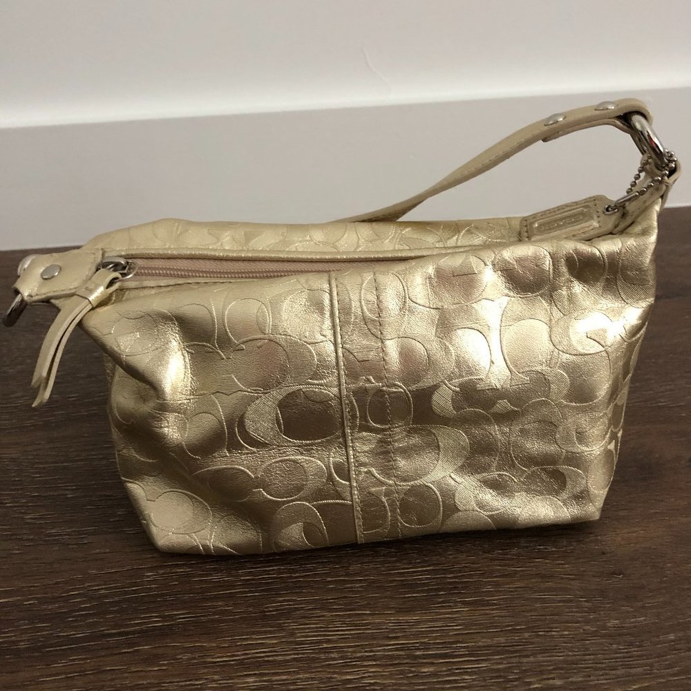 COACH Metallic Gold Mini Shoulder Bag
